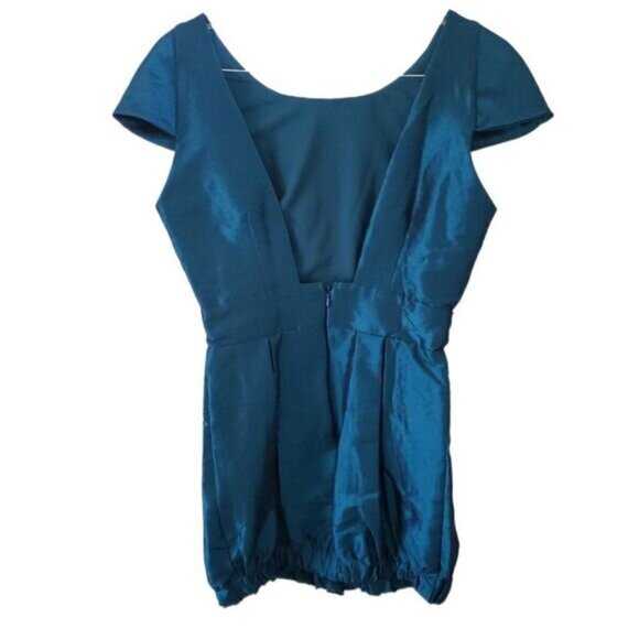 New Rhapsodielle Trac Mini Teal Short Sleeve Dress - Picture 2 of 3